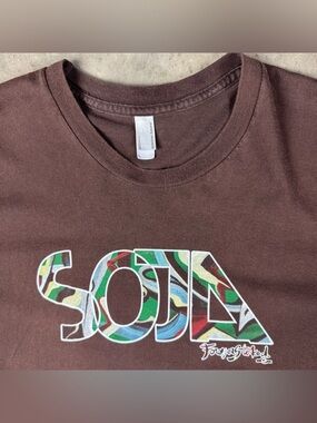 Soja T-Shirt Size Large American Apparel 2010s Forever Stoked California Reggae